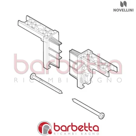 CONFEZIONE COPPIA ANGOLARI SCHIENALE LUNES2 IN FINITURA BIANCO RICAMBIO NOVELLINI R04PBJMO1-A