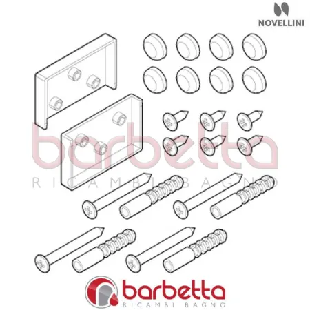 CONFEZIONE MONTAGGIO BJ 01 G LUNES2 IN FINITURA BIANCO RICAMBIO NOVELLINI R01BJG01-A