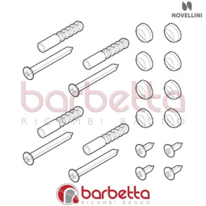 CONFEZIONE MONTAGGIO BJ 01 FP LUNES2 IN FINITURA BIANCO RICAMBIO NOVELLINI R01BJFP1-A