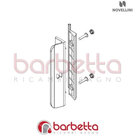 MANIGLIA PROFILO LUNES2 A-G-2P-2A-B-R IN FINITURA CROMO RICAMBIO NOVELLINI R40MAPLUN21-K