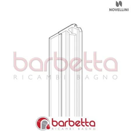 GUARNIZIONE VERTICALE POSTERIORE ANTA BJ 01 A-2A-2P RICAMBIO NOVELLINI R50BJMO1-TR