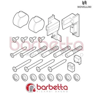 CONFEZIONE MONTAGGIO BJ 01 2PH LUNES2 IN FINITURA BIANCO RICAMBIO NOVELLINI R01BJ2PH1-A