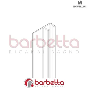 GUARNIZIONE VERTICALE POSTERIORE ANTA J 01 AH-2PH RICAMBIO NOVELLINI R50BJAH1-TR