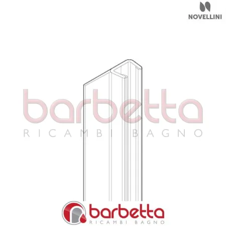GUARNIZIONE VERTICALE POSTERIORE ANTA J 01 AH-2PH RICAMBIO NOVELLINI R50BJAH1-TR
