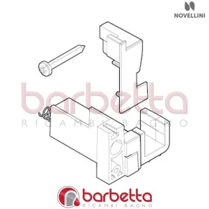 GRUPPO SGANCIAMENTO SX BJ 01 AH-2PH IN FINITURA BIANCO RICAMBIO NOVELLINI R06BJAHS1-A