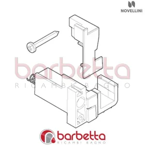 GRUPPO SGANCIAMENTO SX BJ 01 AH-2PH IN FINITURA CROMO RICAMBIO NOVELLINI R06BJAHS1-K