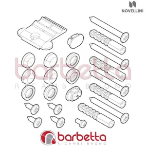 CONFEZIONE MONTAGGIO BJ 02 S LUNES2 IN FINITURA BIANCO RICAMBIO NOVELLINI R01BJS01-30