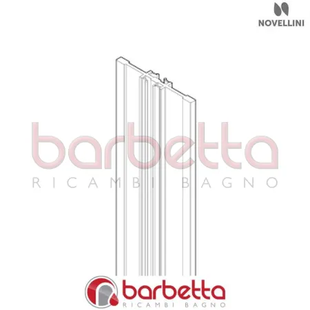 GUARNIZIONE VERTICALE CENTRALE ANTA J 02 S IN FINITURA BIANCO RICAMBIO NOVELLINI R50ABJS01-A