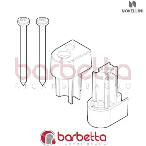 COPPIA BOCCOLE LATERALE ANTA BJ 02 S IN FINITURA BIANCO RICAMBIO NOVELLINI R04ABJS01-A