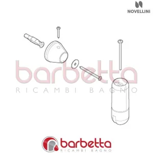 CONFEZIONE ACCESSORI BARRA SOSTEGNO JOKER 100 CM IN FINITURA CROMO RICAMBIO NOVELLINI R801JOK10-K
