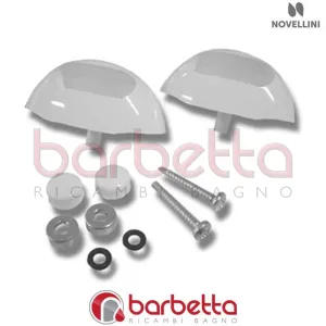 CONFEZIONE RICAMBIO TAPPI MANIGLIA STAR IN FINITURA BIANCO RICAMBIO NOVELLINI R08STOS-26