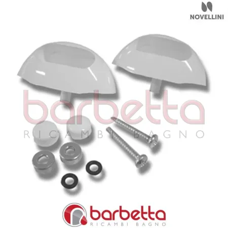 CONFEZIONE RICAMBIO TAPPI MANIGLIA STAR IN FINITURA BIANCO RICAMBIO NOVELLINI R08STOS-26