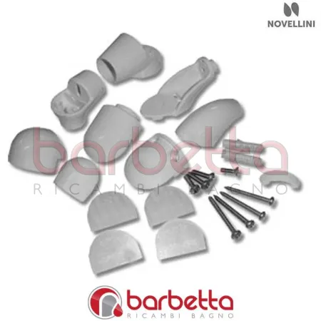CONFEZIONE ACCESSORI E VITI IN FINITURA BIANCO RICAMBIO NOVELLINI R801LUFI1-A