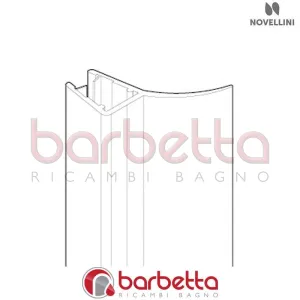 GUARNIZIONE VERTICALE SX DI BATTUTA E 01 PH RICAMBIO NOVELLINI R50BEPHS2-TR