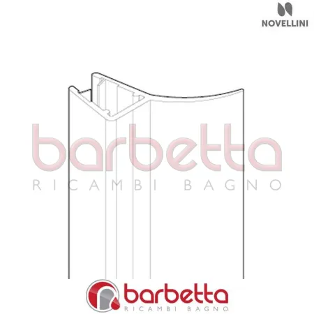 GUARNIZIONE VERTICALE SX DI BATTUTA E 01 PH RICAMBIO NOVELLINI R50BEPHS2-TR