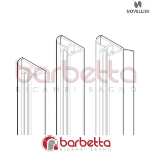 CONFEZIONE GUARNIZIONE VERTICALE PER TENUTA ANTA BE013PH RICAMBIO NOVELLINI R503BEPH1-TR