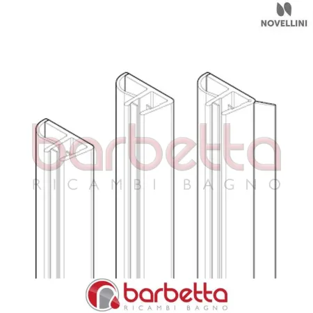 CONFEZIONE GUARNIZIONE VERTICALE PER TENUTA ANTA BE013PH RICAMBIO NOVELLINI R503BEPH1-TR
