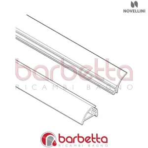 KIT PROFILO TENUTA E GUARNIZIONI BOX IN NICCHIA IN FIMITURA SILVER RICAMBIO NOVELLINI P51BOPNST-B