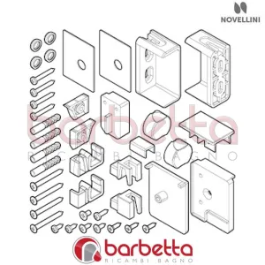 CONFEZIONE MONTAGGIO BE 01 3PH DX ROSE IN FINITURA CROMO RICAMBIO NOVELLINI R01BE3PHD1-K