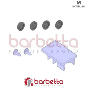 CONFEZIONE PLASTICA VITERIA E 01 F X G+1F 2F LINEA IN FINITURA CROMO RICAMBIO NOVELLINI R01BEFL01-K