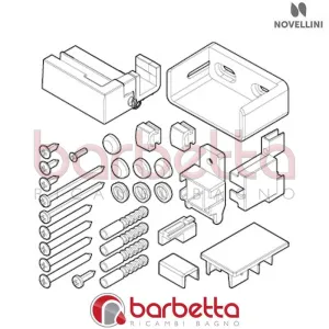 CONFEZIONE MONTAGGIO E01 PH HN PHV SX VERSIONE 02 IN FINITURA CROMO RICAMBIO NOVELLINI R01BEPHS2-K