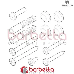 CONFEZIONE MONTAGGIO VITERIA BE 01 FH IN FINITURA CROMO RICAMBIO NOVELLINI R01BEFH2-K