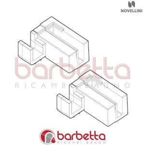 GRUPPO SGANCIAMENTO DX E SX BU 01 2A 2P IN FINITURA CROMO RICAMBIO NOVELLINI R06BUMO1-K