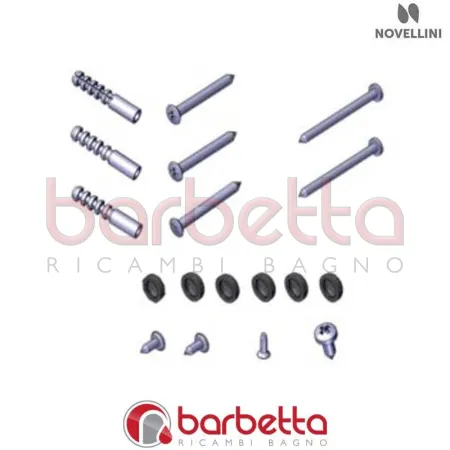 CONFEZIONE MONTAGGIO E VITERIA E 01 2A IN FINITIURA CROMO RICAMBIO NOVELLINI R01BE2A1-K