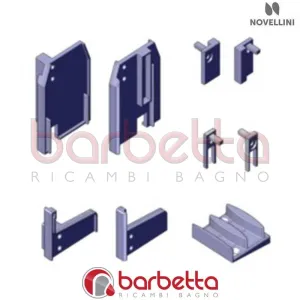 CONFEZIONE PARTICOLARI PLASTICA E 01 2M N FINITURA CROMO RICAMBIO NOVELLINI R04BE2M1-K