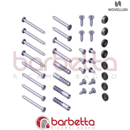 CONFEZIONE MONTAGGIO E VITERIA E 01 3P IN FINITURA CROMO RICAMBIO NOVELLINI R01BE3P1-K