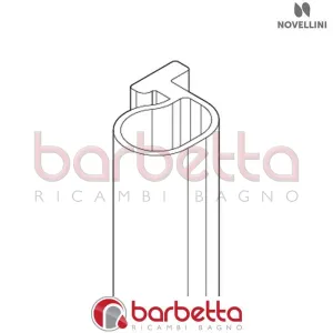 GUARNIZIONE VERTICALE LATERALE SCHIENALE E 01 S 2000MM RICAMBIO NOVELLINI R50BESO01-TR