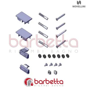 CONFEZIONE PLASTICA VITERIA E 01 S IN FINITURA CROMO RICAMBIO NOVELLINI R01BES01-K