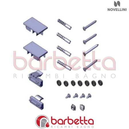 CONFEZIONE PLASTICA VITERIA E 01 S IN FINITURA CROMO RICAMBIO NOVELLINI R01BES01-K