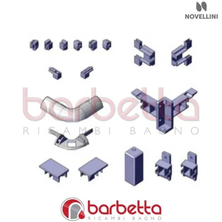 CONFEZIONE ANGOLARI E PARTICOLARI BINARI E 01 A RICAMBIO NOVELLINI R04BEA01-K