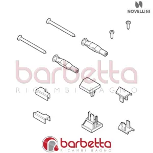 CONFEZIONE MONTAGGIO KIT PROFILI NICCHIA BI 02 RICAMBIO NOVELLINI R01BI2PPN1-K