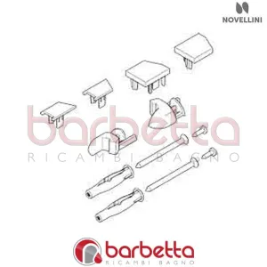 CONFEZIONE VITERIA PLASTICA LOUVRE 2P NICCHIA RICAMBIO NOVELLINI R01LO2PN1-K