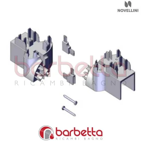 CONFEZIONE TERMINALI BINARIO INFERIORE KING N 2P RICAMBIO NOVELLINI R06KIN2P1-K
