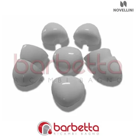 CONFEZIONE COPERTURE SUPERIORE E INFERIORE PORTACUSCINETTI KING R IN FINITURA BIANCO RICAMBIO NOVELLINI R04KIR2P1-A