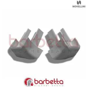 CONFEZIONE TAPPINI COPRI MAGNETE KING 2P IN FINITURA BIANCO RICAMBIO NOVELLINI R04KI2P1-A