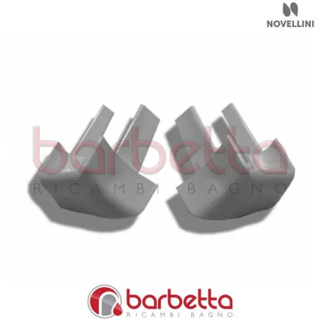 CONFEZIONE TAPPINI COPRI MAGNETE KING 2P IN FINITURA BIANCO RICAMBIO NOVELLINI R04KI2P1-A
