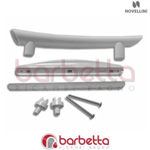 MANIGLIA SINISTRA E CONTROMANIGLIA KING IN FINITURA BIANCO RICAMBIO NOVELLINI R40MAKG2PS1-A