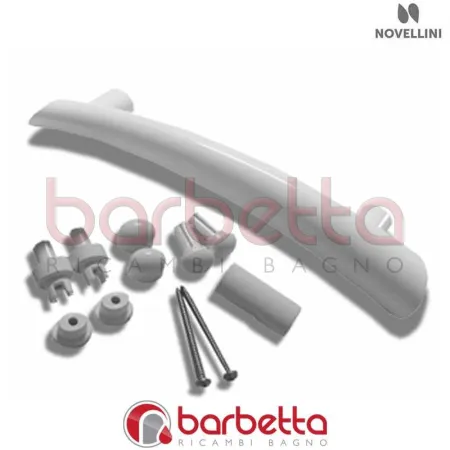 MANIGLIA DESTRA E CONTROMANIGLIA KING R VE IN FINITURA BIANCO RICAMBIO NOVELLINI R40MAKRD1-A