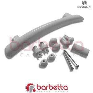 MANIGLIA SINISTRA E CONTROMANIGLIA KING R IN FINITURA BIANCO RICAMBIO NOVELLINI R40MAKRS1-A