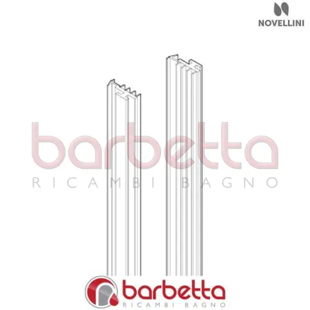 COPPIA GUARNIZIONI PROFILO A MURO ELISEO H RICAMBIO NOVELLINI R50PESEH1-TR