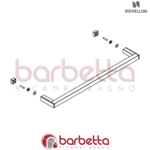BARRA MANIGLIA KUADRA F2 RICAMBIO NOVELLINI R40MAKUF21-K