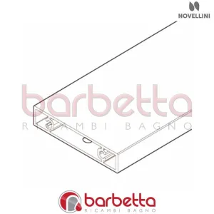 MENSOLA INTERNA KUADRA H FRAME IN FINITURA SILVER R90MEKUFRI-B