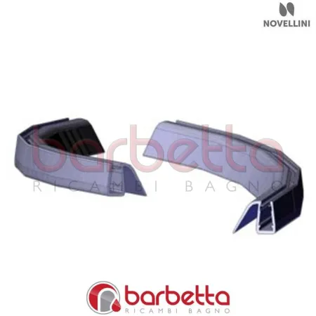 COPPIA GUARNIZIONI ORIZZONTALE ANTE MOBILE KUADRA R90 RICAMBIO NOVELLINI R51KUR901-TR