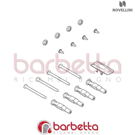 CONFEZIONE MONTAGGIO MODENA GIADA H IN FINITURA CROMO RICAMBIO NOVELLINI R01MOGIH1-K