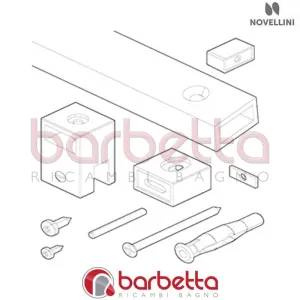 BARRA SOSTEGNO A T YOUNG 2 150 CM IN FINITURA CROMO RICAMBIO NOVELLINI R80Y215T-K
