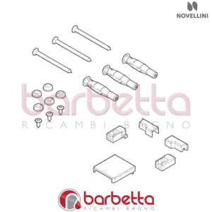 CONFEZIONE MONTAGGIO BN 01 FG INN FINITURA CROMO RICAMBIO NOVELLINI R01BNFG1-K
